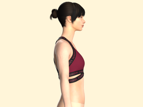 Girls Bralette Modelo 3D