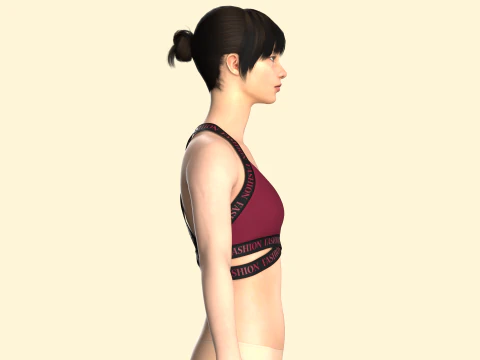 Girls Bralette 3D Model