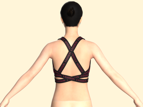 Girls Bralette Modelo 3D
