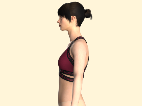 Girls Bralette Modelo 3D