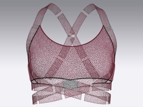 Girls Bralette Modelo 3D