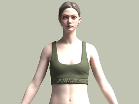 Girls Bralette Tops Model 3D