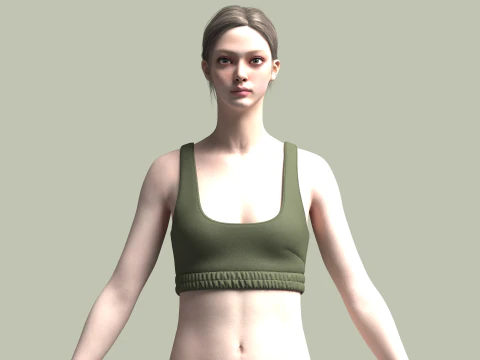Girls Bralette Tops 3D Model