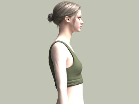 Girls Bralette Tops Model 3D