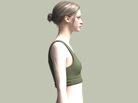Girls Bralette Tops 3D Model