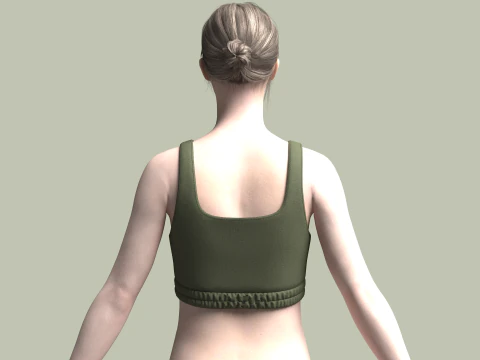 Girls Bralette Tops 3D Model