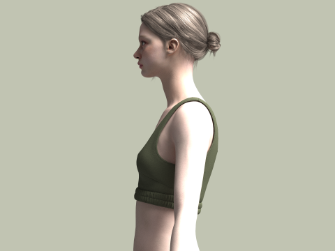 Girls Bralette Tops Model 3D