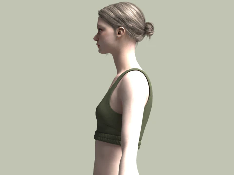 Girls Bralette Tops 3D Model