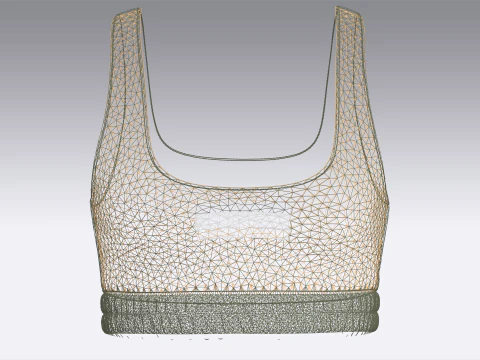 Girls Bralette Tops 3D Model