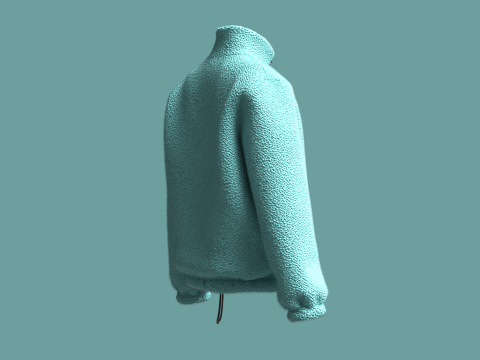 Girls Jacket - Sherpa Modelo 3D