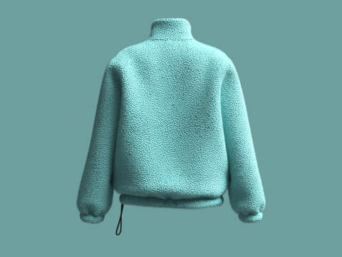 Girls Jacket - Sherpa Modelo 3D