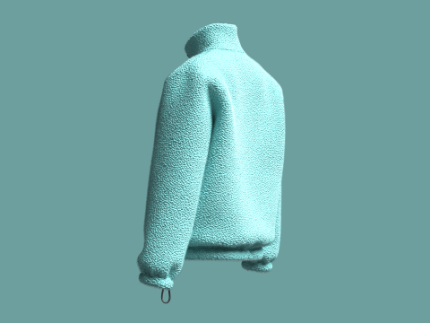 Girls Jacket - Sherpa Modelo 3D