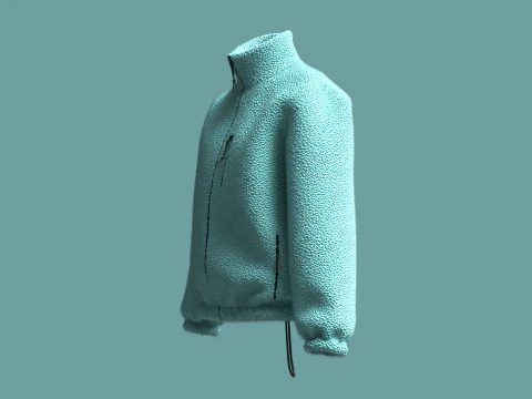Girls Jacket - Sherpa 3D Model