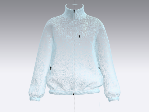 Girls Jacket - Sherpa Modelo 3D