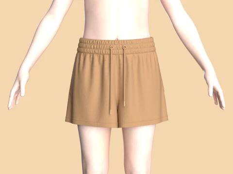 Girls Shorts Pant 3D Model