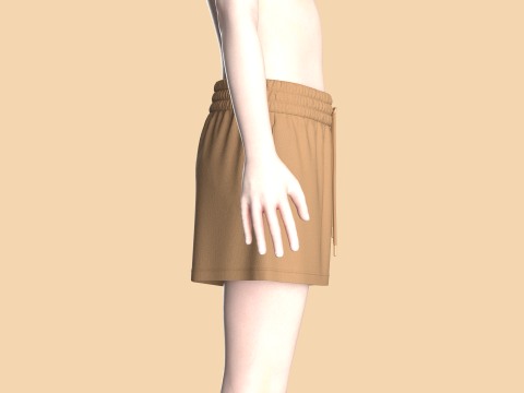 Girls Shorts Pant 3Dモデル