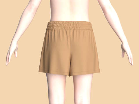Girls Shorts Pant 3Dモデル