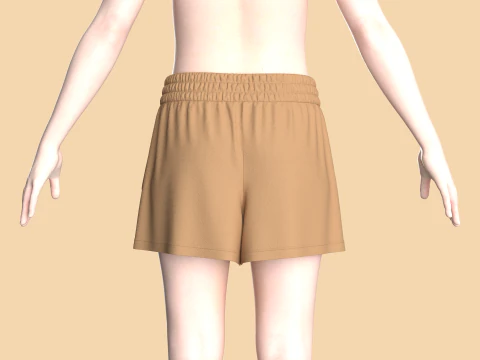 Girls Shorts Pant 3D Model