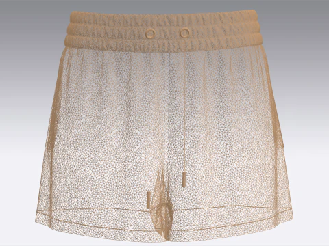 Girls Shorts Pant 3D Model