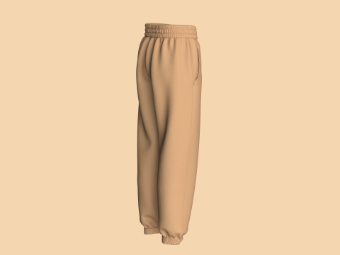 Girls Sweat Pant Modello 3D