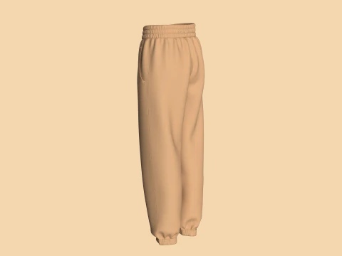 Girls Sweat Pant 3D Model