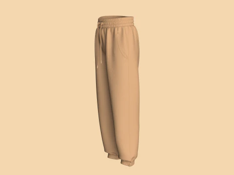 Girls Sweat Pant 3D Model