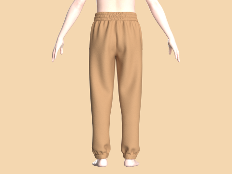 Girls Sweat Pant Modello 3D