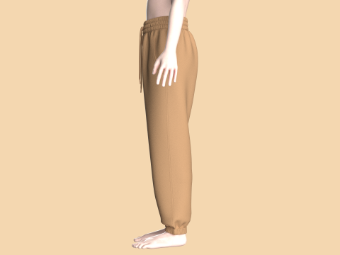 Girls Sweat Pant Modello 3D