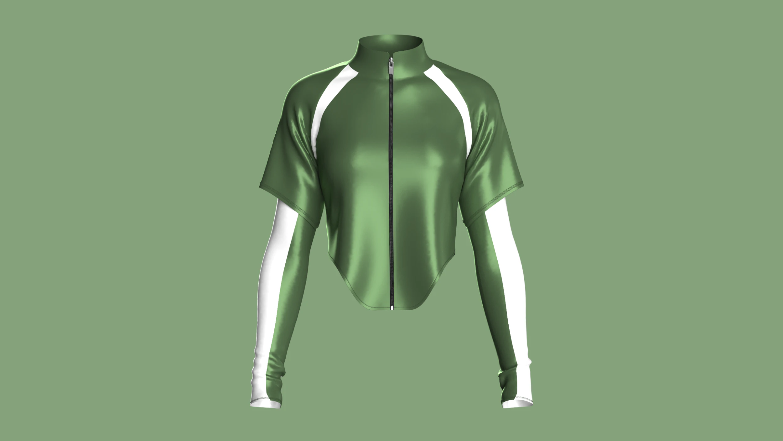 Girls Crop Jacket 3D Model .c4d .max .obj .3ds .fbx .stl .blend 