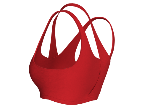 Girls Cutout Sports Bra 3Dモデル