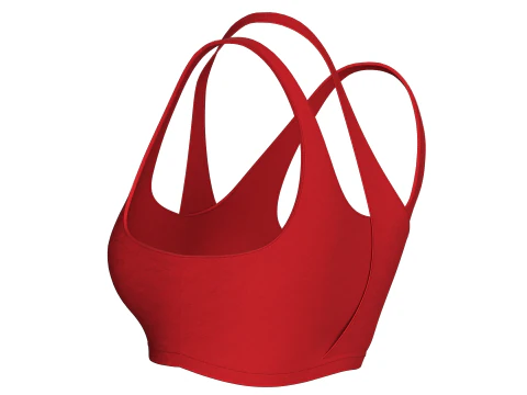 Girls Cutout Sports Bra 3D Model