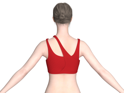 Girls Cutout Sports Bra 3Dモデル