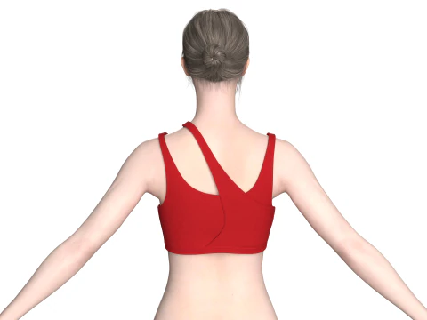 Girls Cutout Sports Bra 3D Model