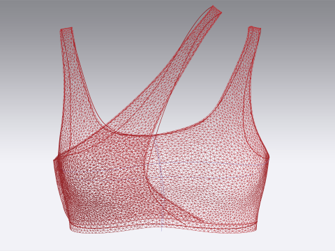 Girls Cutout Sports Bra 3Dモデル