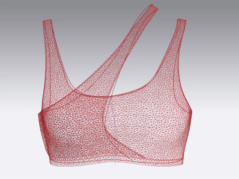 Girls Cutout Sports Bra 3D Model