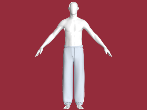 Men Sports Pant Model 3D