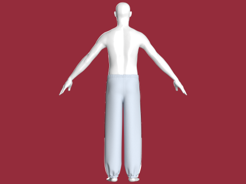 Men Sports Pant Model 3D