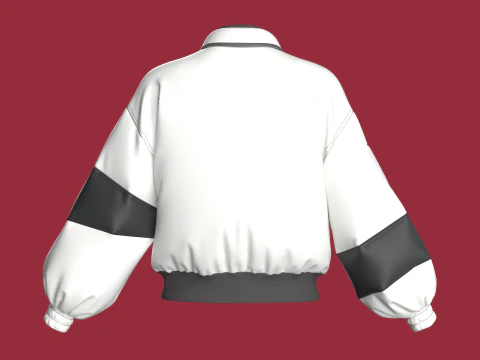 Girls Bomber Pocket Jacket 3D Model