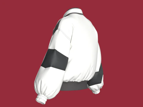 Girls Bomber Pocket Jacket 3D Model
