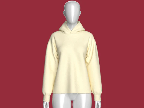 Толстовка оверсайз для девочек 3D Модель