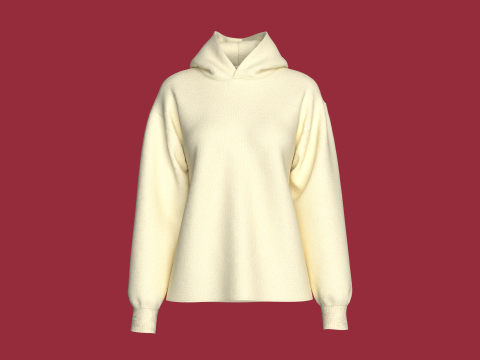 Girls Oversized Hoodie 3Dモデル