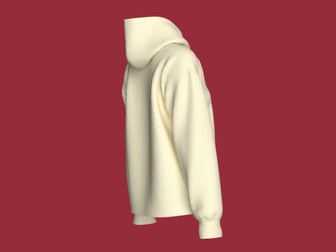 Girls Oversized Hoodie 3Dモデル