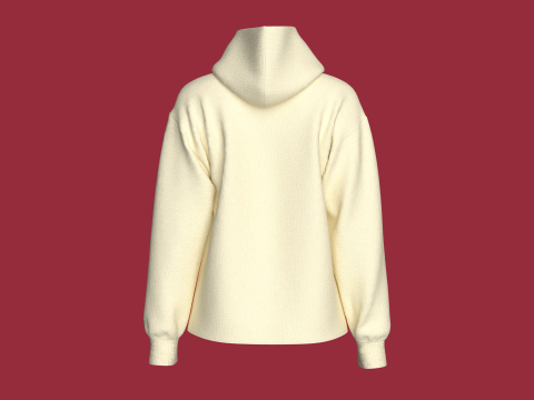 Girls Oversized Hoodie 3Dモデル