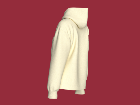 Girls Oversized Hoodie 3Dモデル