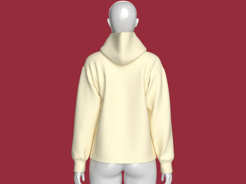 Girls Oversized Hoodie 3Dモデル