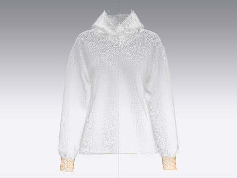 Girls Oversized Hoodie 3Dモデル