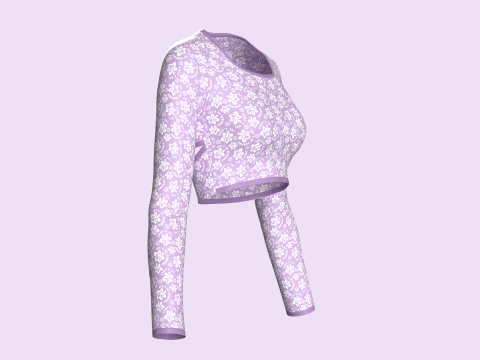 Ladies Active Tops Model 3D