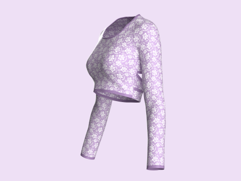 Ladies Active Tops Model 3D