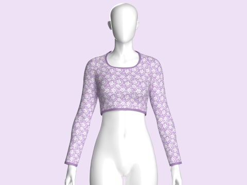 Ladies Active Tops Model 3D
