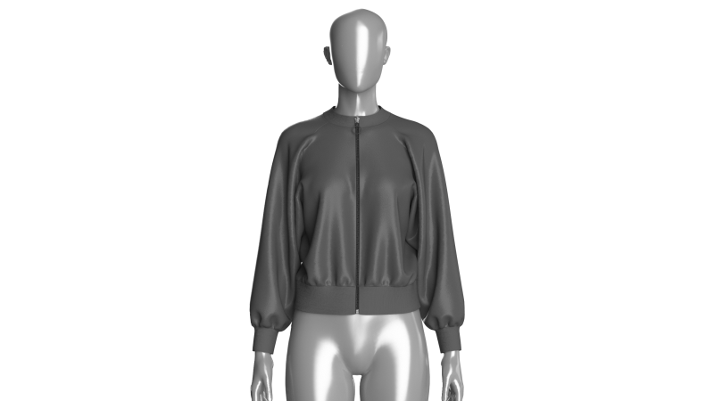 Ladies Bomber Black Jacket 3D 모델 .c4d .max .obj .3ds .fbx .stl .blend